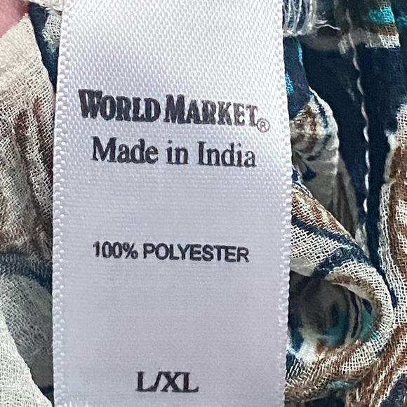 World Market Mixed Media Boho Flared Hem Long Sleeve Top - Picture 5 of 5